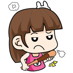 [LINEスタンプ] Wife Angry +