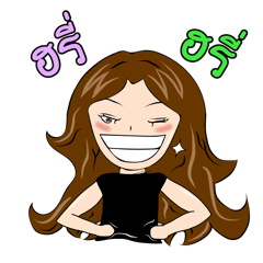 [LINEスタンプ] Kwan a cheeky drumgirl