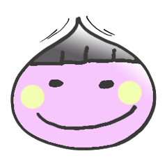 [LINEスタンプ] Purple onion smile