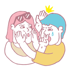 [LINEスタンプ] Don't worry, We are HAPPY :)