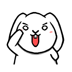 [LINEスタンプ] 白うさぎのミミ