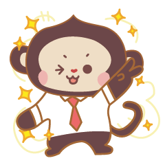 [LINEスタンプ] Colorful Monkey - School life