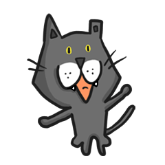 [LINEスタンプ] blackcat-maymai