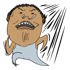 [LINEスタンプ] Fat face 2