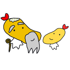[LINEスタンプ] プライ仙人とエビプライくん